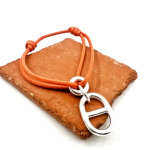 bracelet pendentif maille marine cordon réglable