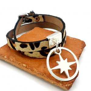 Bracelet en cuir avec étoile starla
