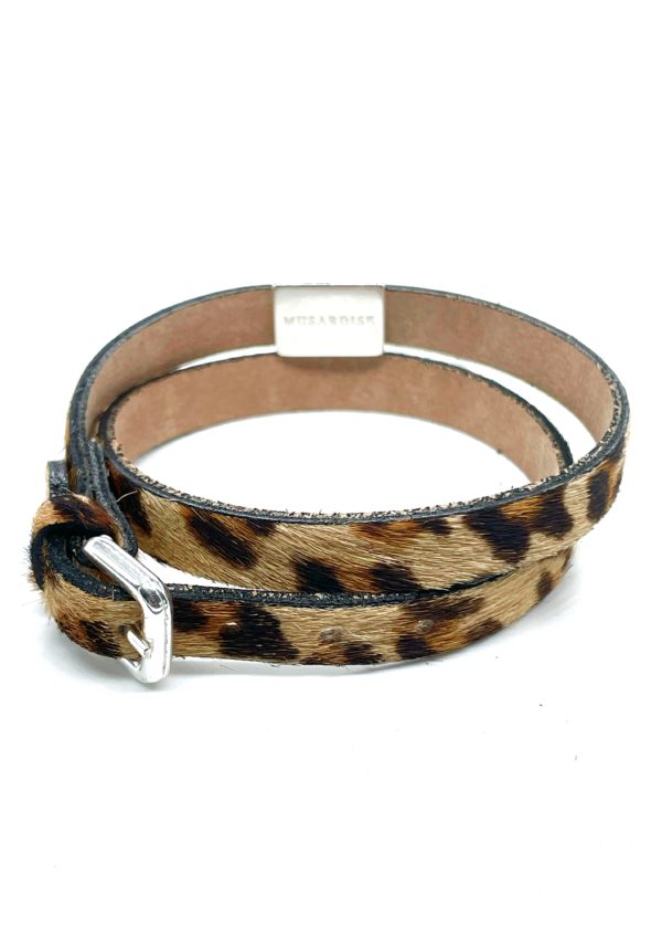 bracelet cuir leopard