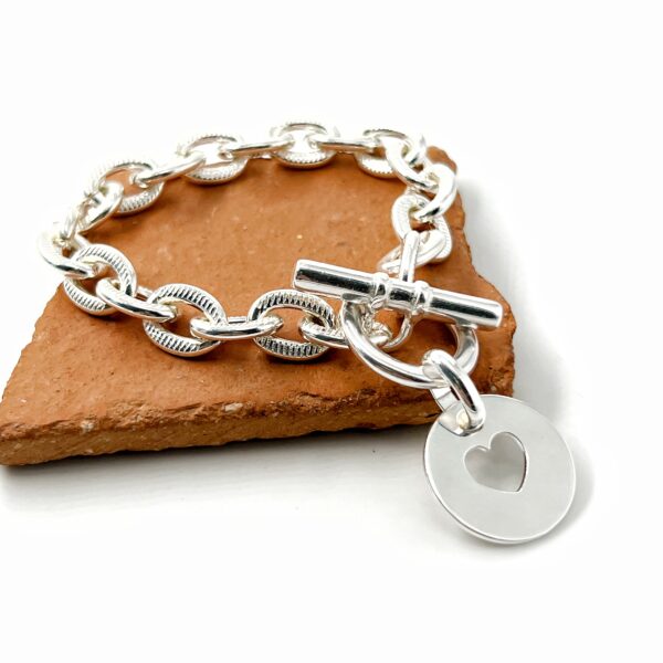 Bracelet chaîne coeur
