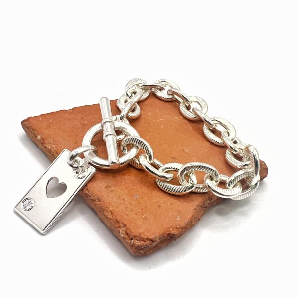 Bracelet chaîne pendentif carte à jouer vegas