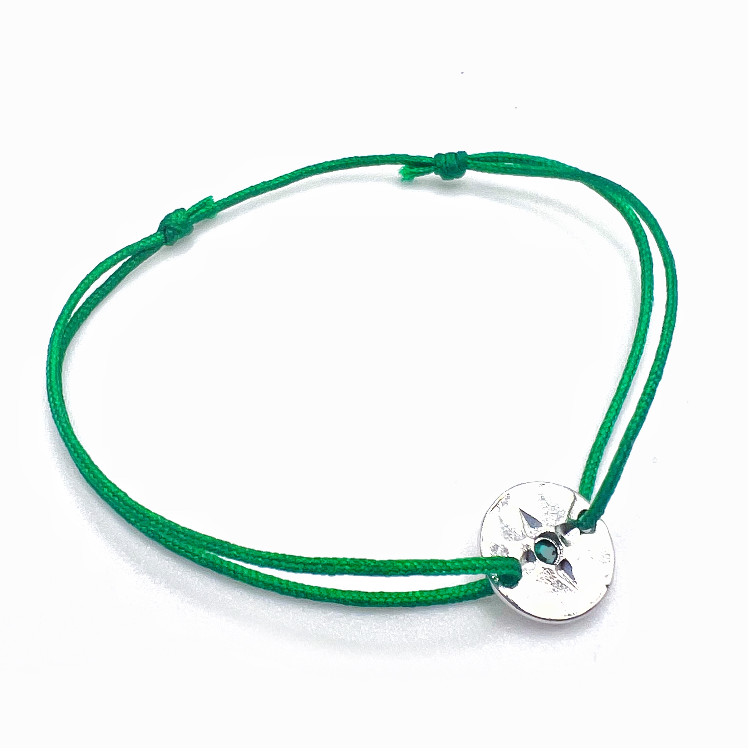 Bracelet fil strass vert